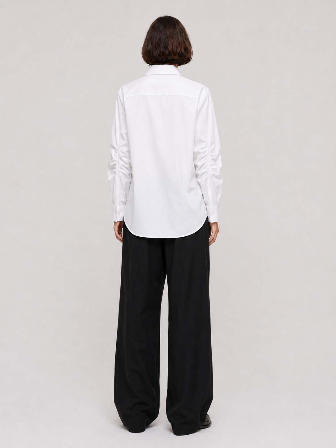 Thea Ruched-Sleeve Shirt