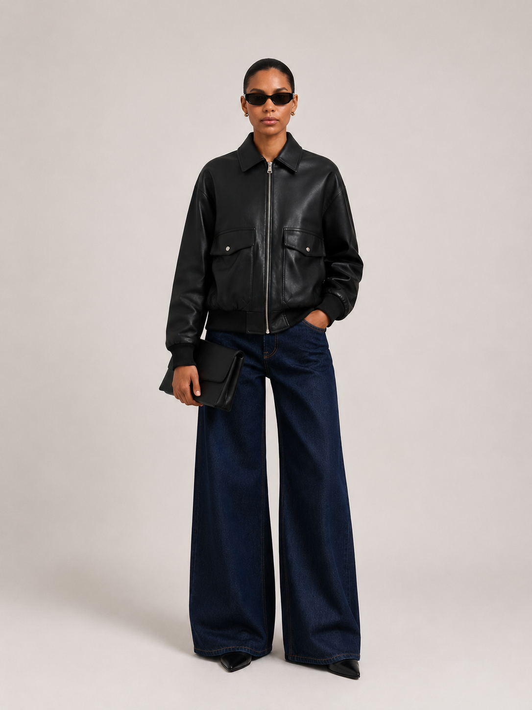 Roan Leather Bomber