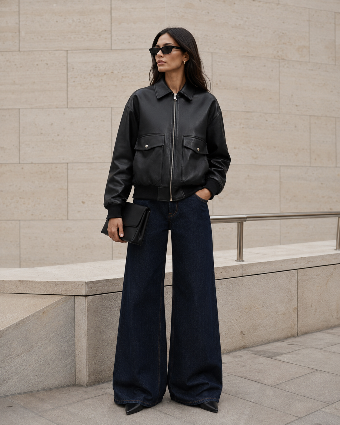 Roan Leather Bomber
