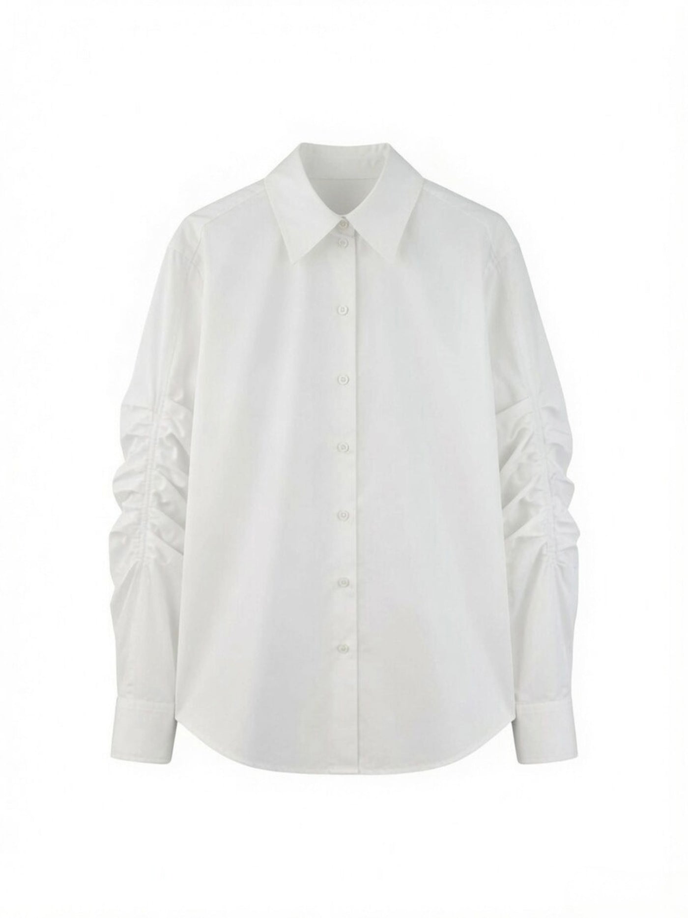 Thea Ruched-Sleeve Shirt